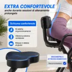 Cyclette pieghevole con schienale e imbottitura ergonomica per maggiore comfort