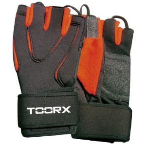 Guanti Toorx AHF-088 in neoprene neri e arancioni | Attrezzatura Sollevamento Pesi per allenamento intenso