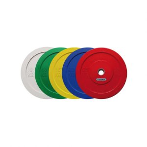 Set dischi Bumper Challenge Toorx di colore rosso, blu, giallo, verde e bianco | Pesi Palestra per allenamenti funzionali