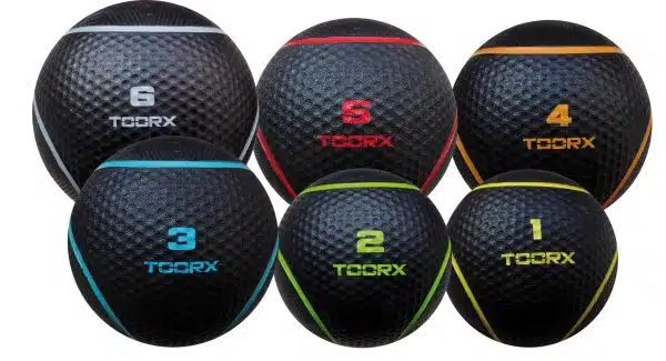 Set palle mediche Toorx 1-6 Kg | Attrezzatura Sollevamento Pesi per allenamento completo