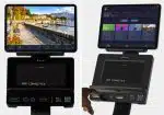 Display LCD dell'Ellittica Bowflex Max Trainer SEi con tablet superiore che mostra percorsi e allenamenti