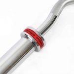 Dettaglio dell'anello rosso Diamond sull'impugnatura del Bilanciere Olimpico EZ 120 cm