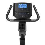Manubrio e display LCD della Cyclette Horizon 5.0 U in primo piano