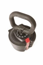Kettlebell regolabile Toorx MBKCR-18 con maniglia, vista dall'alto