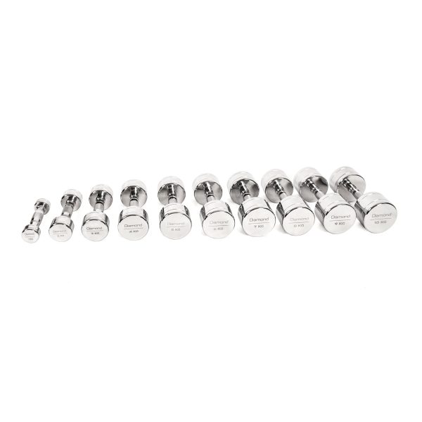 Set Manubri Cromati Diamond 1-10 kg | Manubri Componibili Versatili per Allenamento Completo