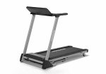 Tapis roulant Horizon T-R01 con nastro da corsa chiuso e console in posizione orizzontale