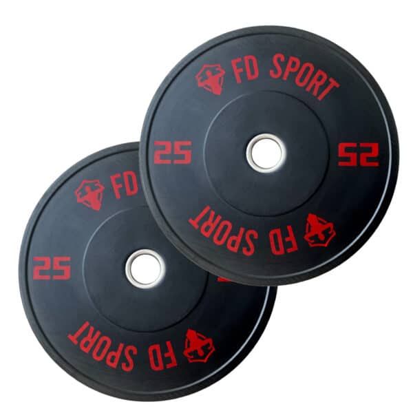 Coppia Dischi Bumper 25Kg | Pesi Palestra per allenamenti funzionali