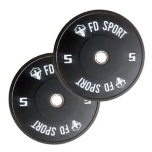 Coppia Dischi Bumper FD Sport 5 kg | Pesi Palestra per allenamenti funzionali