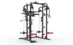 Stazione All-In-One ASX-90 Toorx nera e rossa da fronte angolato, pronta all'uso.