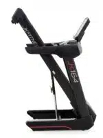 Tapis roulant elettrico JK164 JK Fitness ripiegato in verticale su sfondo bianco