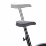 Dettaglio della sella regolabile in altezza della Cyclette da camera HMS RW3011