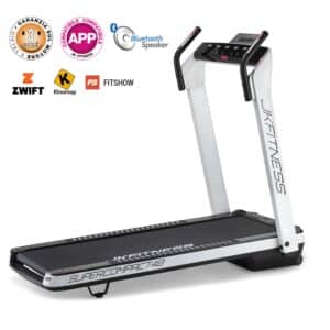 Tapis Roulant Elettrico JK Fitness SC48 Super Compact Bianco | Allenamento Cardio Efficiente