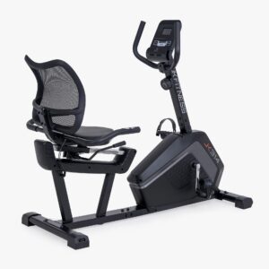 Cyclette orizzontale JK Fitness JK314 | Cyclette Recumbent con schienale traspirante e display LCD per home fitness.