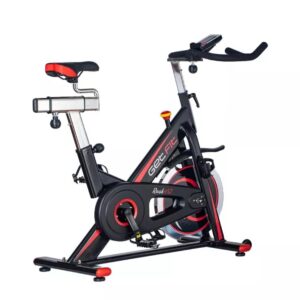 Spin Bike GetFit Rush Gym Bike 452 con volano da 23 kg per allenamento indoor | Compatibile con Zwift e Kinomap