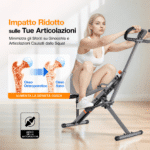 Donna bionda si allena con lo Stepper Regolabile 701MR, osso osteoporotico e sano