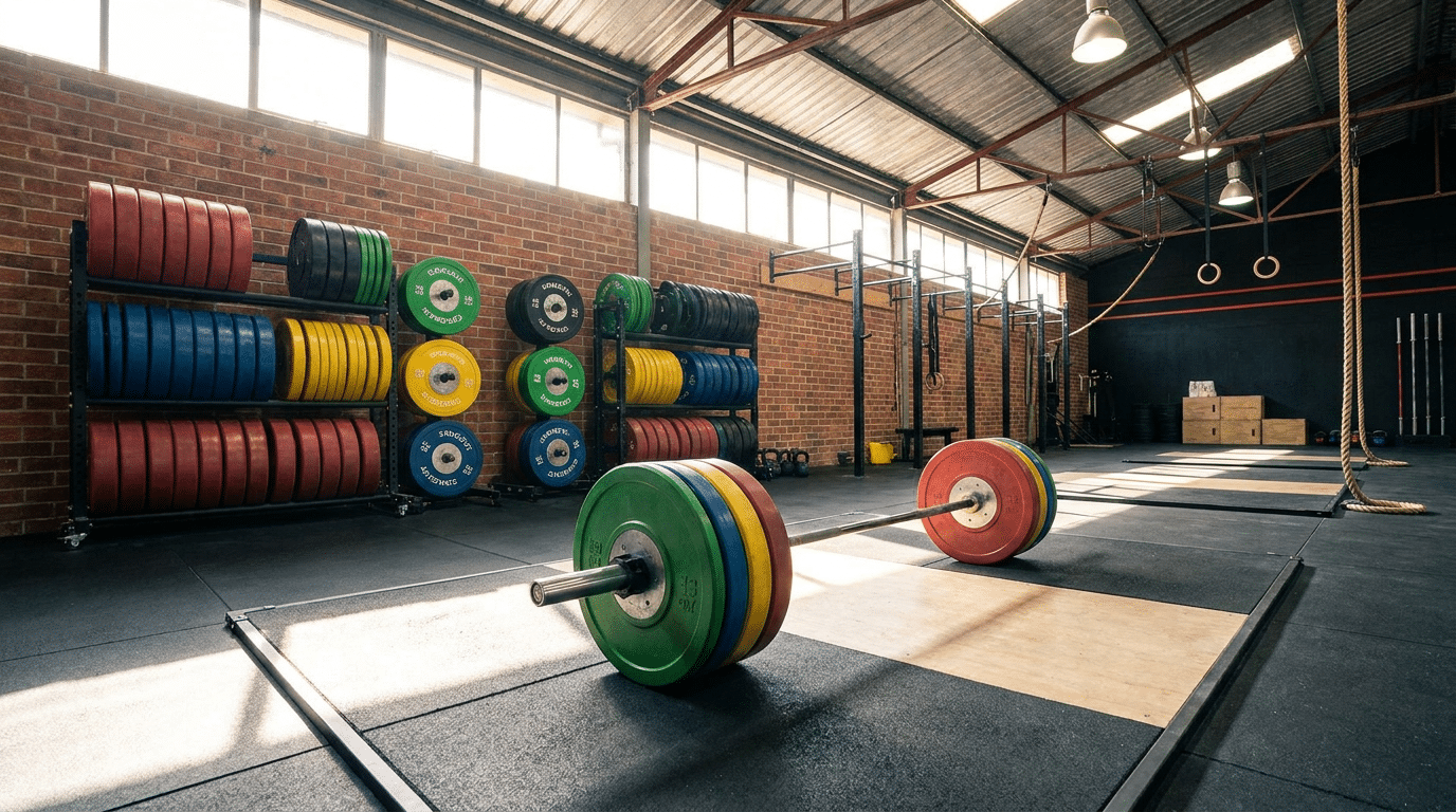 Dischi bumper crossfit per allenamento funzionale a casa: robustezza e design.