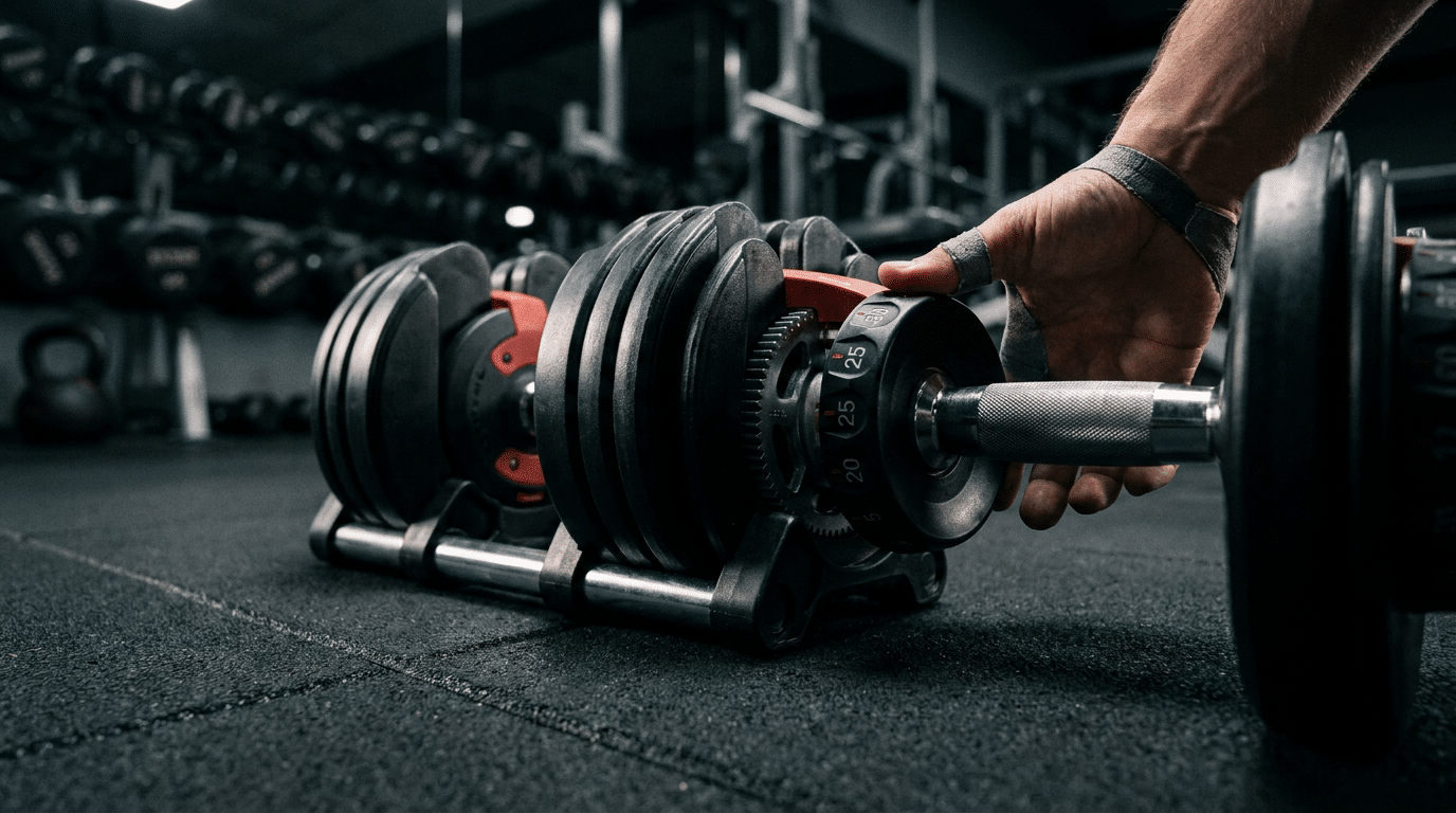 Manubri regolabili: design compatto per home gym