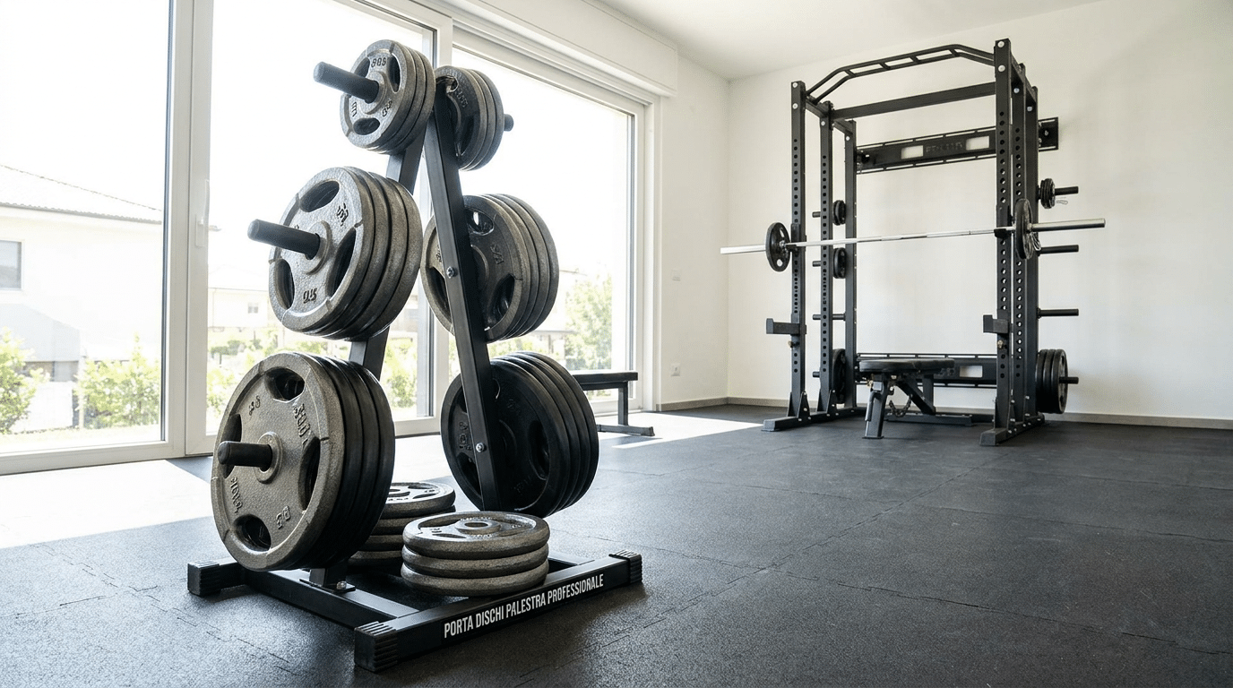Porta dischi palestra professionale | Soluzioni di stoccaggio per carichi da powerlifting